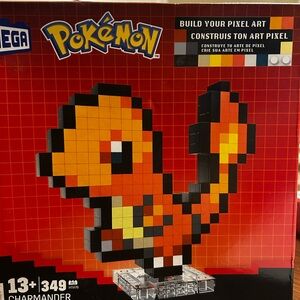 Mega Pokémon Charmander Pixel Art Building Set